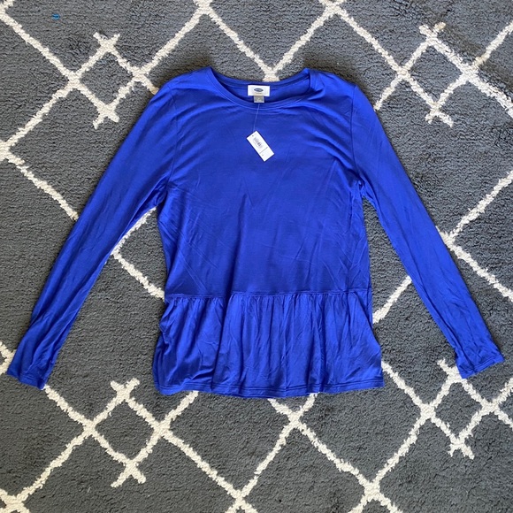 Old Navy Long Sleeve Peplum Shirt - Picture 1 of 3